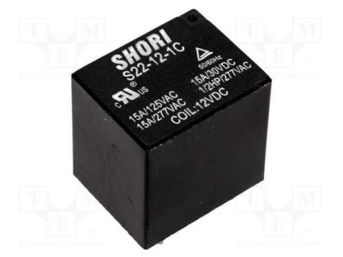 Relé: Eletromagnético, Spdt, Ubobina : 12vdc, Icontactos Max: 16a