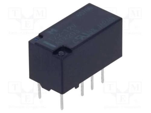 Relé: Eletromagnético, Dpdt, Ubobina : 12vdc, Icontactos Max: 2a