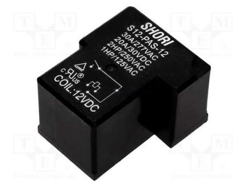 Rel&eacute;: Eletromagn&eacute;tico, Spst-No, Ubobina : 12vdc, S&eacute;rie: S12, Pcb