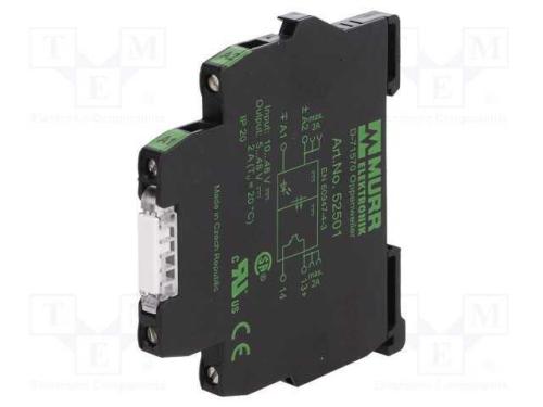 Relé: de interface, Ucoma: 10÷48VDC, 2A, transíst.