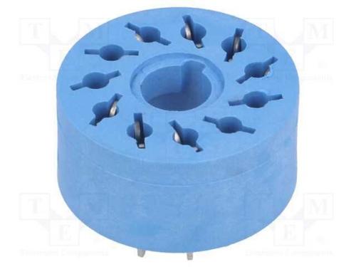 Base, PIN: 11, 10A, 250VAC, PCB, para impressos, .