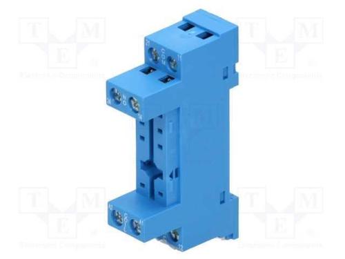 Base, PIN: 8, 10A, 250VAC, para trilho DIN, termi.