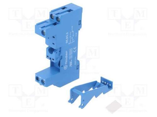 Base, PIN: 8, 10A, 250VAC, para trilho DIN, termi.