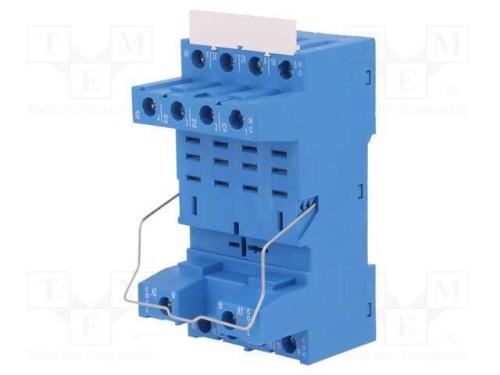 Base, PIN: 8, 12A, 250VAC, 096.71, para trilho DI.