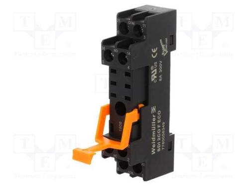 Base, PIN: 8, 8A, 300VAC, H: 80,2mm, W: 15,8mm, p.