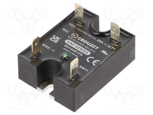 Relé: Semicondutores, Ucoma: 4÷30vdc, 25a, 24÷280vac, -40÷80c