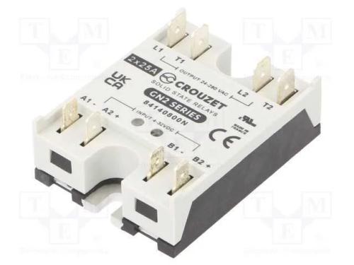 Relé: Semicondutores, Ucoma: 4÷32vdc, 25a, 24÷280vac, -40÷80c