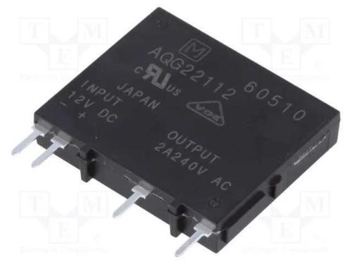 Relé: Semicondutores, Ucoma: 9,6÷14,4vdc, 2a, 75÷264vac, Pcb,Tht