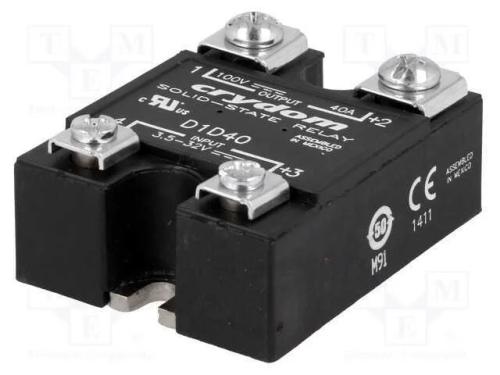 Relé: Semicondutores, Ucoma: 3,5÷32vdc, 40a, 1÷100vdc, -40÷100c