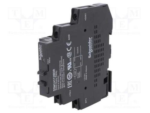 Relé: semicondutores, 12A, 24÷280VAC, 4÷32VDC, Ve.
