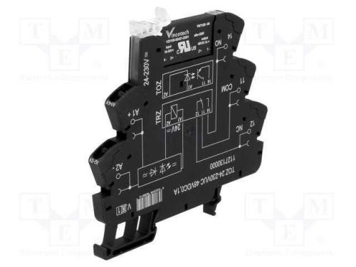 Relé: de interface, SPDT, Ucoma: 24÷230VDC, Ucom:.