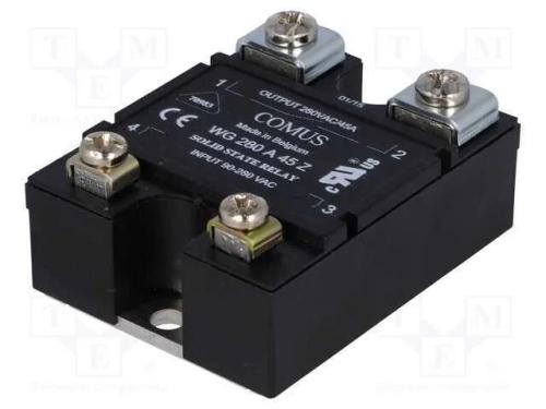 Relé: Semicondutores, Ucom: 90÷280vac, 45a, 24÷280vac, -20÷80c