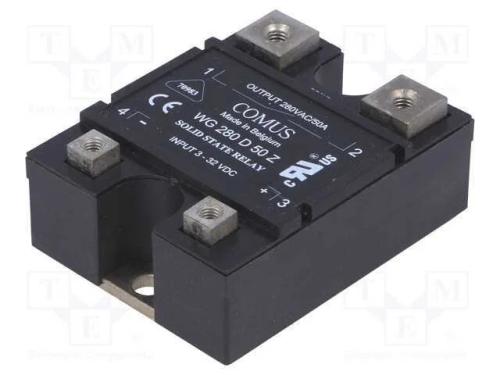 Relé: Semicondutores, Ucoma: 3÷32vdc, 50a, 24÷280vac, -20÷80c