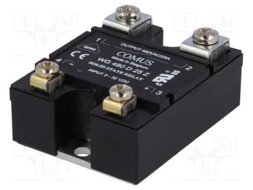 Relé: Semicondutores, Ucoma: 3÷32vdc, 25a, 24÷530vac, -20÷80c