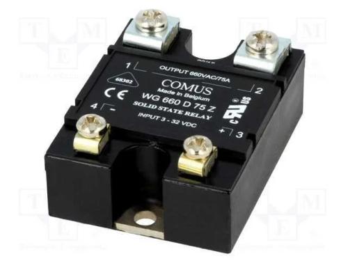 Relé: Semicondutores, Ucoma: 3÷32vdc, 75a, 24÷660vac, -20÷80c