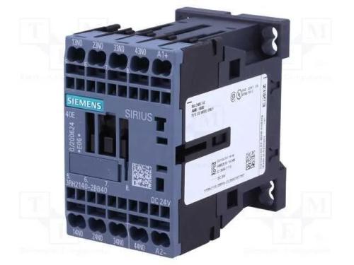 Contator: 4-De Polo, No X4, 24vdc, 10a, No Painel,Para Trilho Din