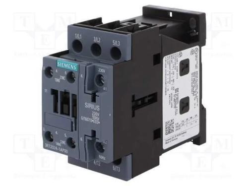 Contator: 3 Polos, No X3, Contatos Auxiliares: No + Nc, 230vac