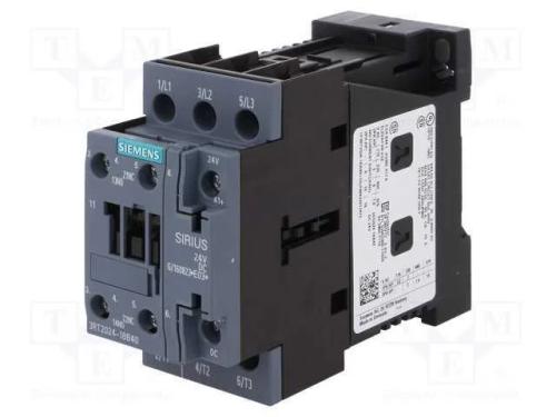 Contator: 3 Polos, No X3, Contatos Auxiliares: No + Nc, 24vdc, 12a