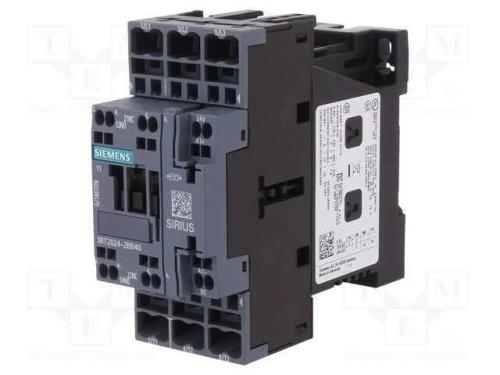 Contator: 3 Polos, No X3, Contatos Auxiliares: No + Nc, 24vdc, 12a