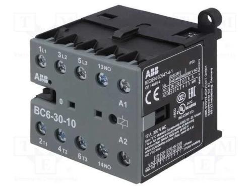 Contator: 3 Polos, No X3, Contatos Auxiliares: No, 12vdc, 6a, Bc6
