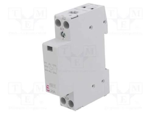Contator: 2-De Polo de Instalação, 20a, 24vac, Nc + No