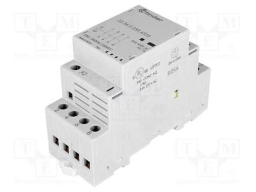 Contator: 4-De Polo de Instalação, 25a, 230vac, 230vdc, No X4