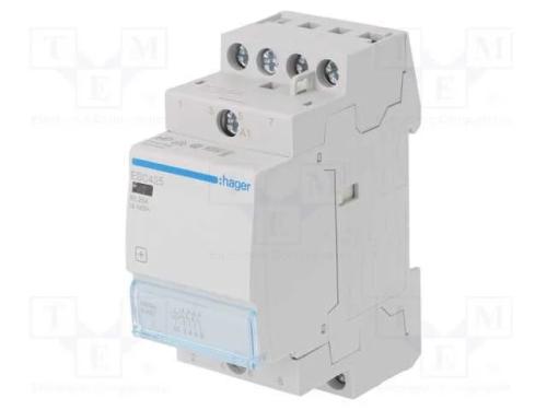 Contator: 4-De Polo de Instalação, 25a, 230vac, No X4, -10÷50c