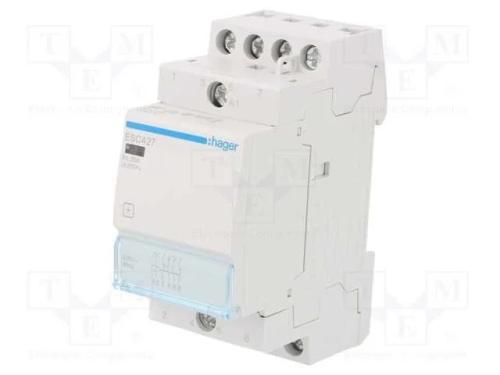 Contator: 4-De Polo de Instalação, 25a, 230vac, Nc X2 + No X2