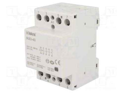 Contator: 4-De Polo de Instalação, 63a, 230vac, 220vdc, No X4