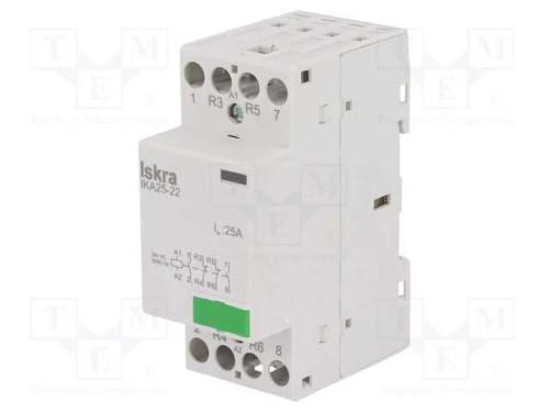 Contator: 4-De Polo de Instalação, 25a, 24vac, Nc X2 + No X2