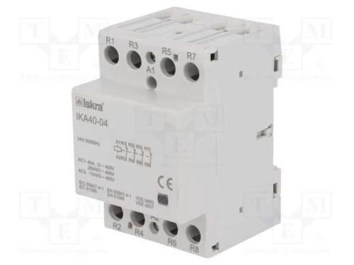 Contator: 4-De Polo de Instalação, 40a, 24vac, Nc X4