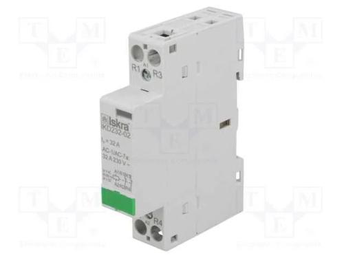 Contator: 2-De Polo de Instalação, 32a, 24vac, 24vdc, Nc X2