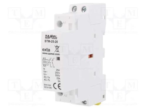 Contator: 2-De Polo de Instalação, 25a, 230vac, No X2, -5÷60c