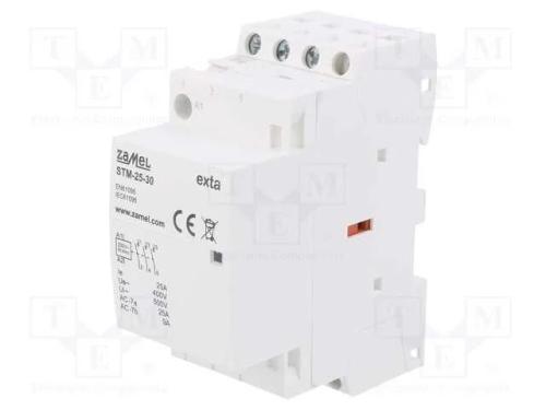 Contator: 3-De Polo de Instalação, 25a, 230vac, No X3, -5÷60c