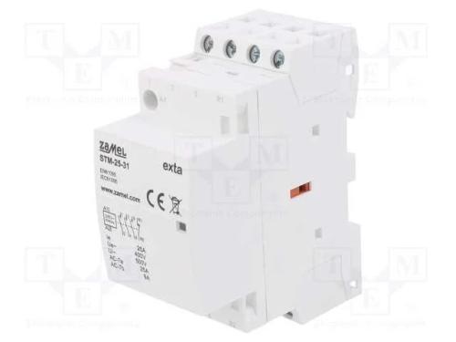 Contator: 4-De Polo de Instalação, 25a, 230vac, Nc + No X3