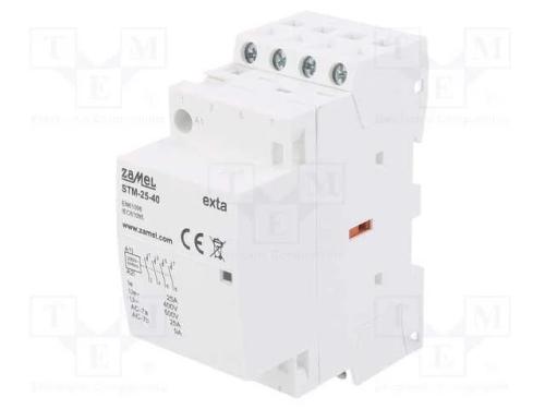 Contator: 4-De Polo de Instalação, 25a, 230vac, No X4, -5÷60c
