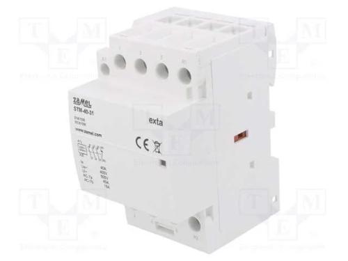 Contator: 4-De Polo de Instalação, 40a, 230vac, Nc + No X3