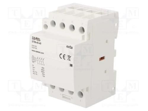 Contator: 4-De Polo de Instalação, 40a, 230vac, No X4, -5÷60c