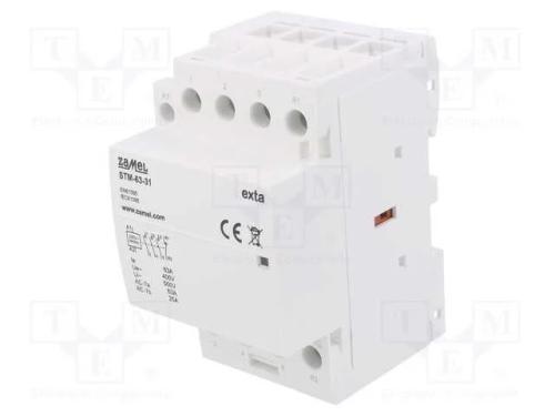 Contator: 4-De Polo de Instalação, 63a, 230vac, Nc + No X3