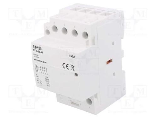 Contator: 4-De Polo de Instalação, 63a, 230vac, No X4, -5÷60c