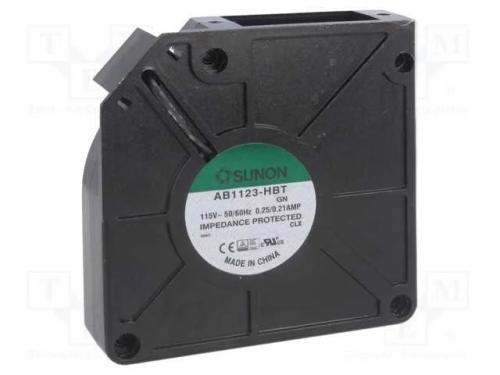 Ventilador: Ac, Blower, 115vac, 120x120x37mm, 34m3/H, 48dba, 24awg