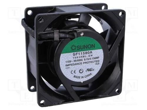 Ventilador: Ac, Transversal, 115vac, 80x80x38mm, 52m3/H(+7%)