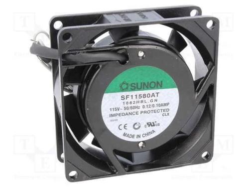 Ventilador: Ac, Transversal, 115vac, 80x80x25mm, 37m3/H(+5%)
