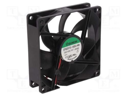 Ventilador: DC, transversal, 12VDC, 92x92x25mm, 8.