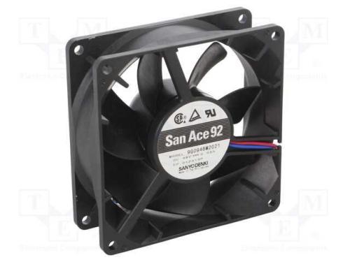 Ventilador: DC, transversal, 48VDC, 92x92x32mm, 7.