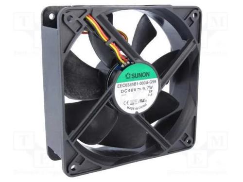 Ventilador: DC, transversal, 48VDC, 120x120x38mm,.