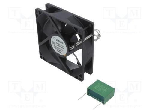Ventilador: EC, transversal, 230VAC, 92x92x25mm, .