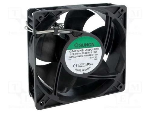 Ventilador: EC, transversal, 230VAC, 120x120x38mm.