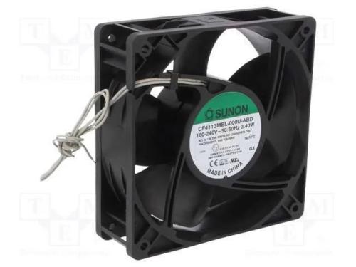 Ventilador: EC, transversal, 230VAC, 120x120x38mm.