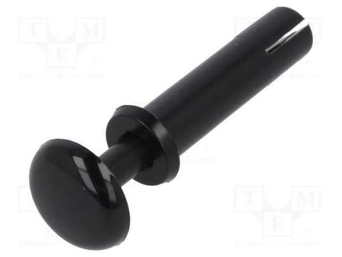 Rebite, Aber.Mont: 4mm, Preta, Poliamida 66, Ul94v-2